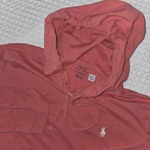 Polo Ralph Lauren Coral Jersey T-Shirt Hoodie Small